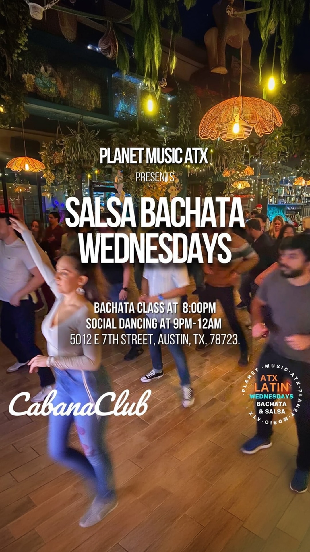 salsa bachata wednesdays at cabana club austin 🎶 sensual bachata dance lesson 8pm
