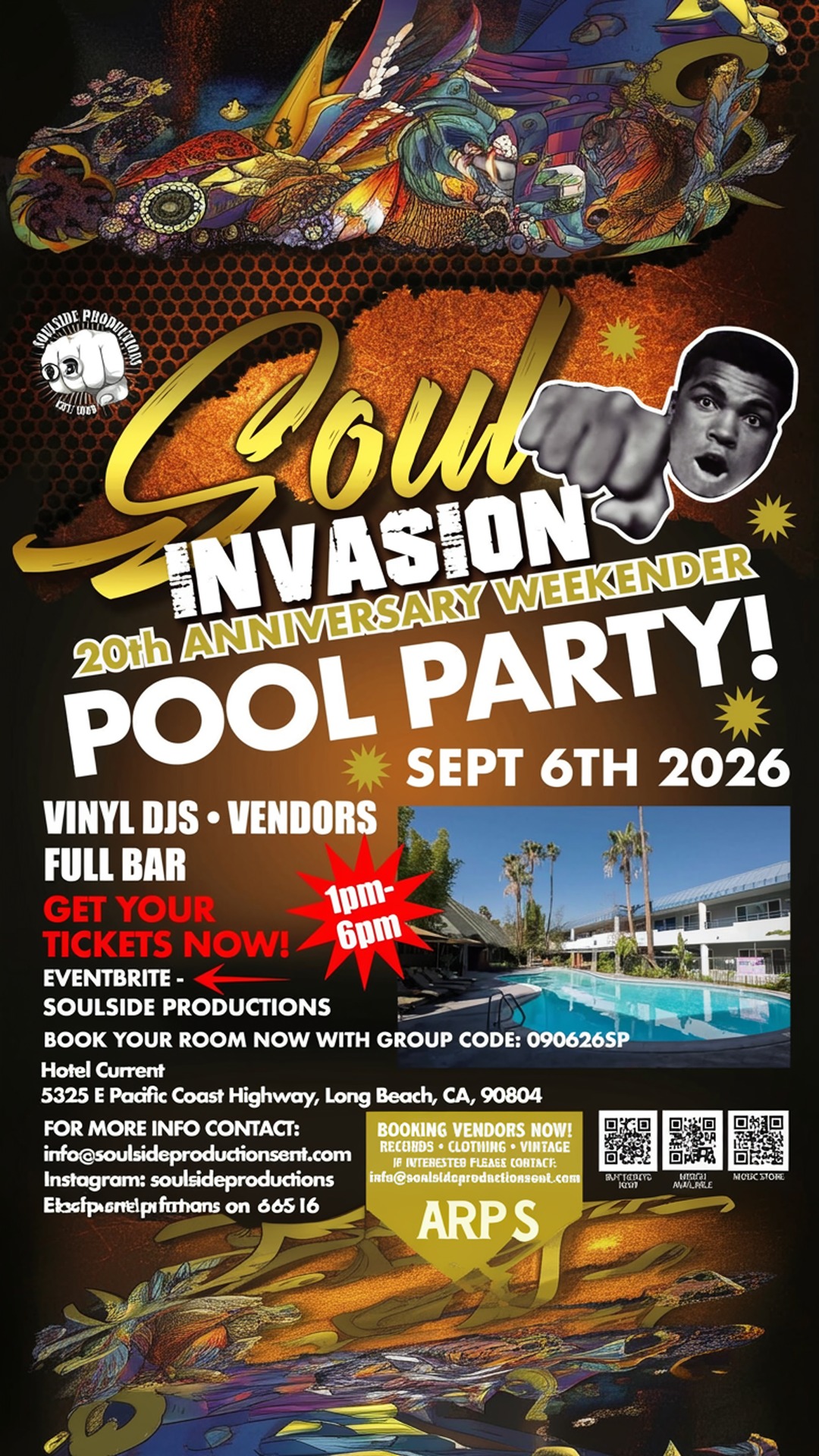 soul invasion pool party - vendors - scoot stuff - vinyl - vintage - clothes @hotel current