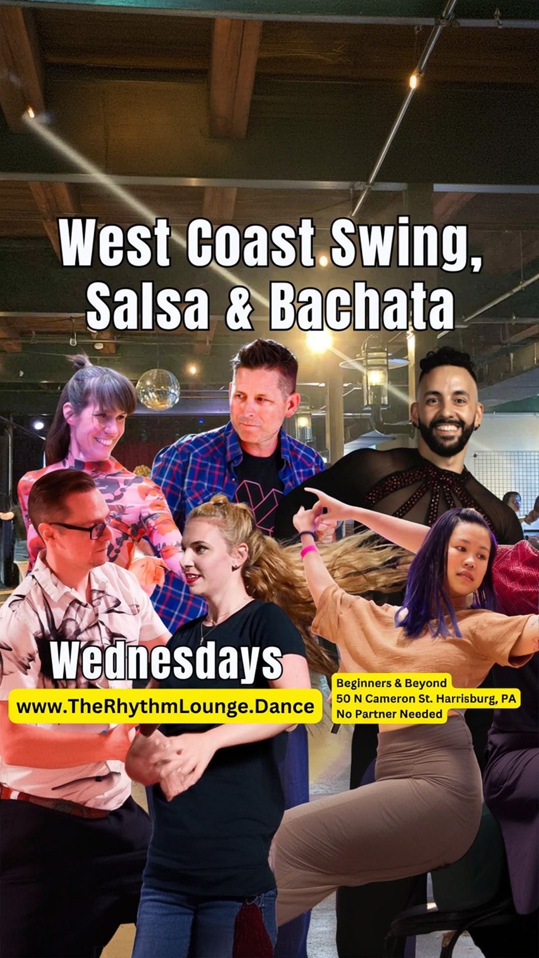 wednesdays: west coast swing, salsa, bachata