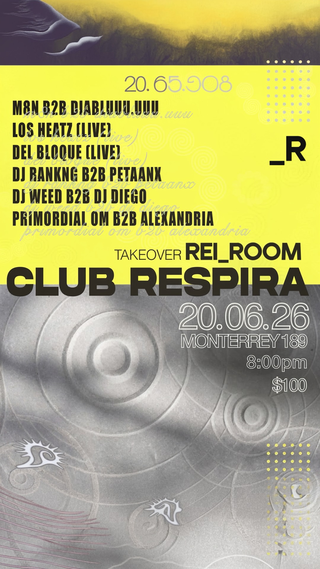 club respira takeover rei room