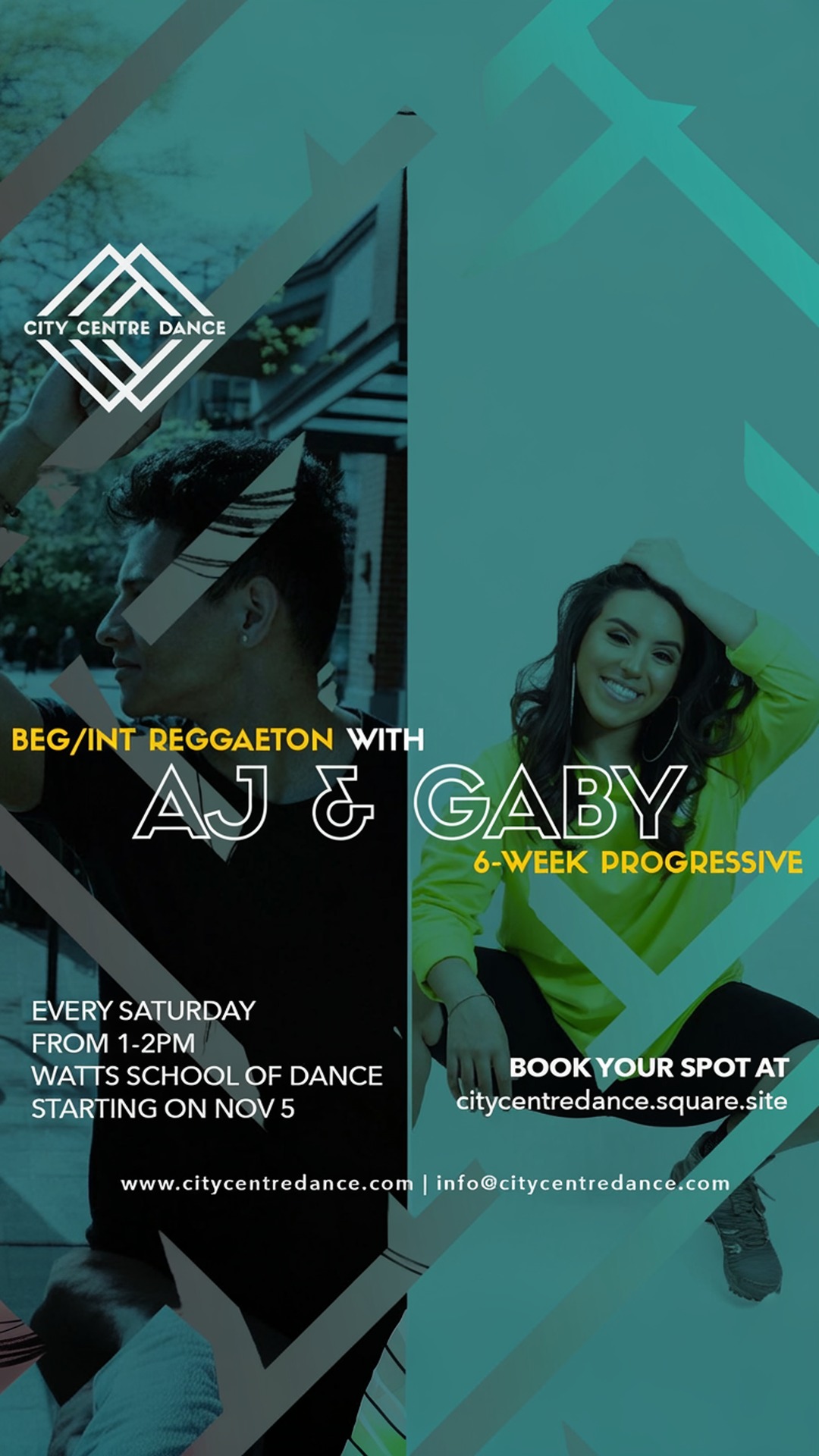 beg/int reggaeton with aj & gaby