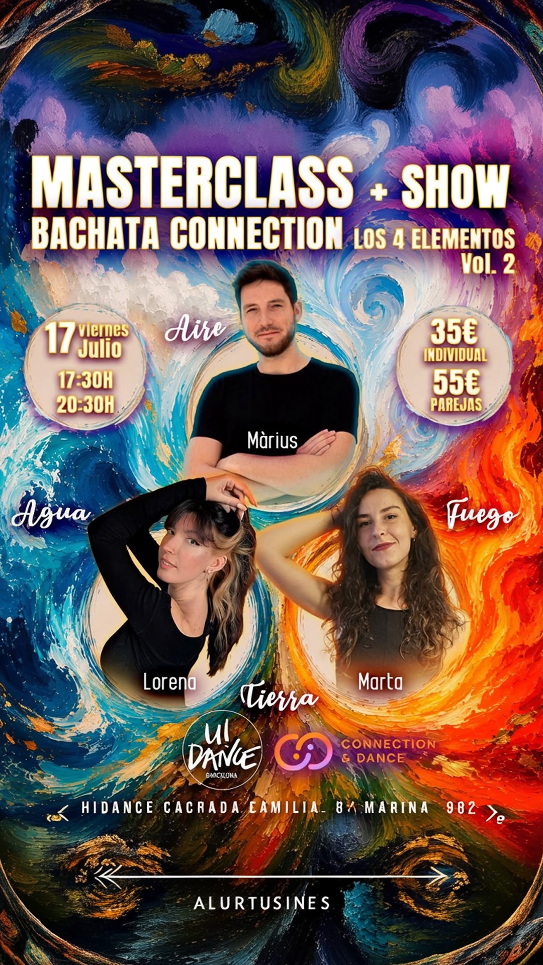 masterclass bachata connection + show los 4 elementos vol. 2