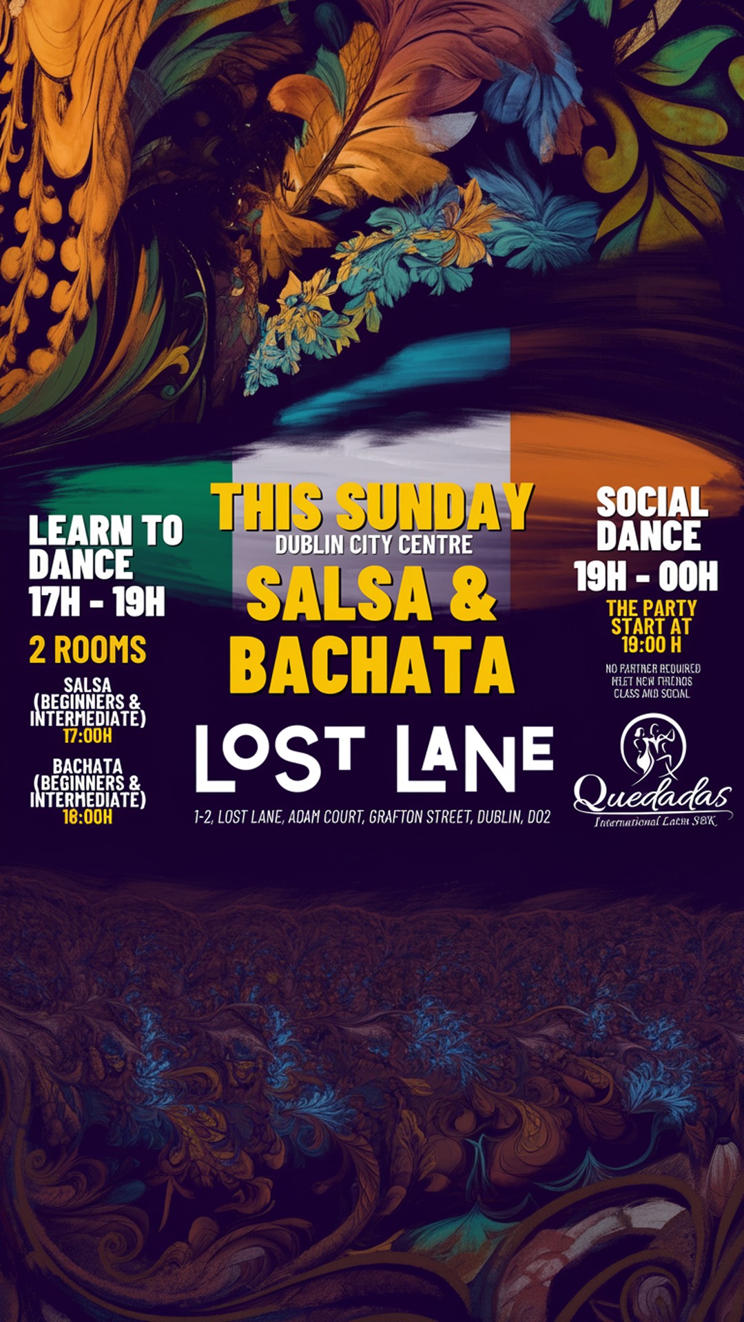 sunday latino 2 rooms - salsa & bachata classes & social