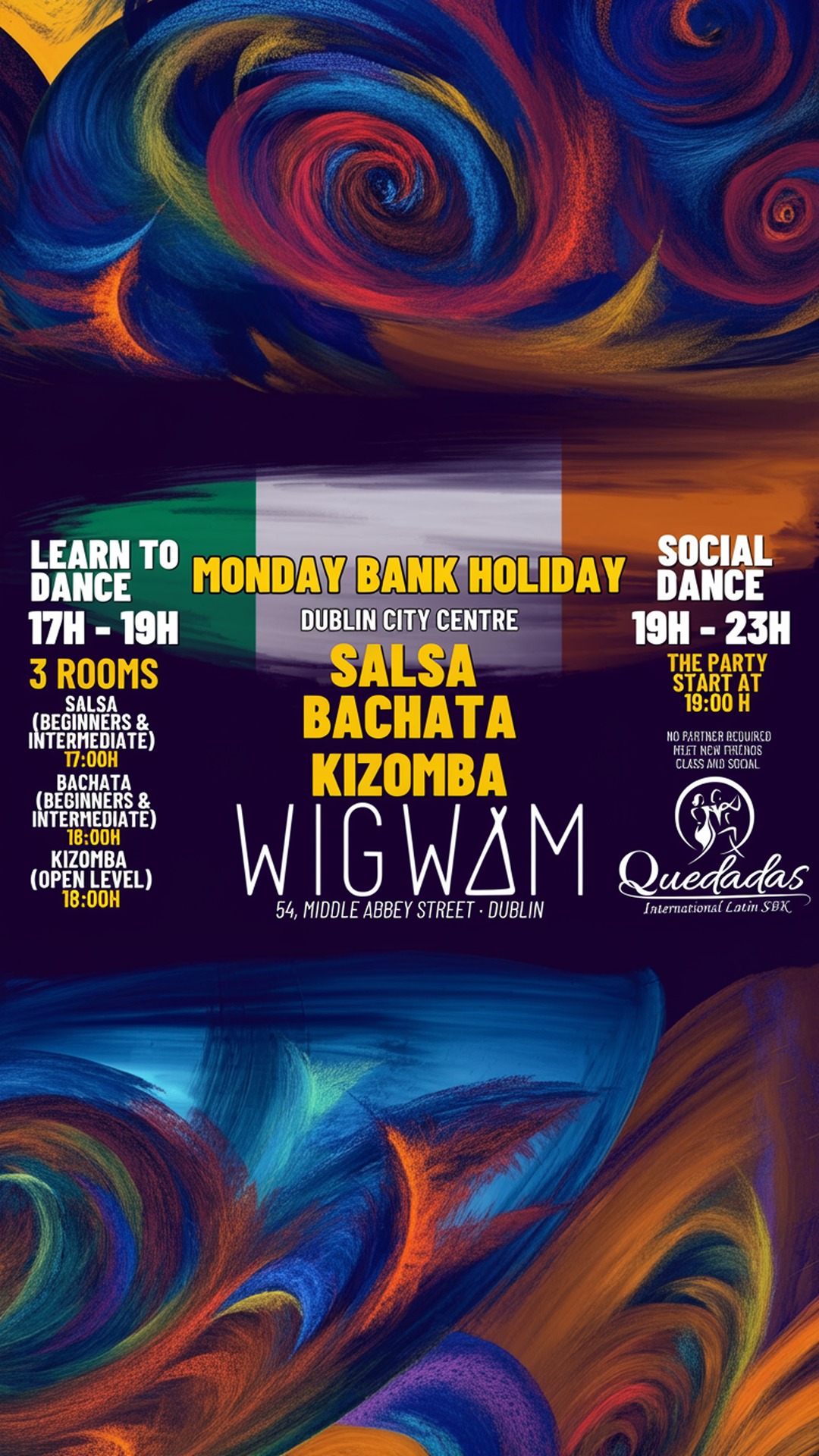 monday bank holiday - salsa & bachata & kizomba classes & social