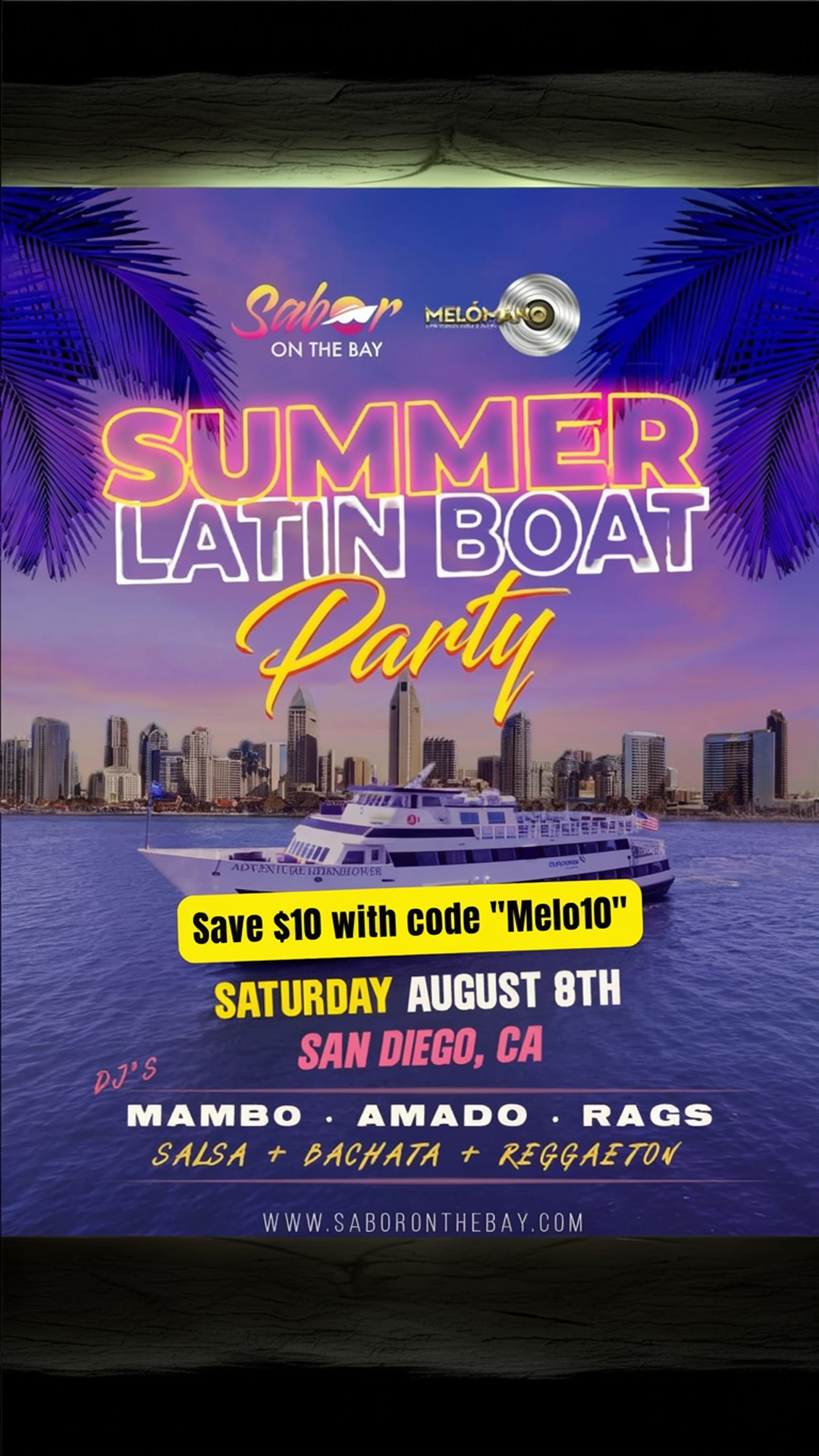 summer latin boat party