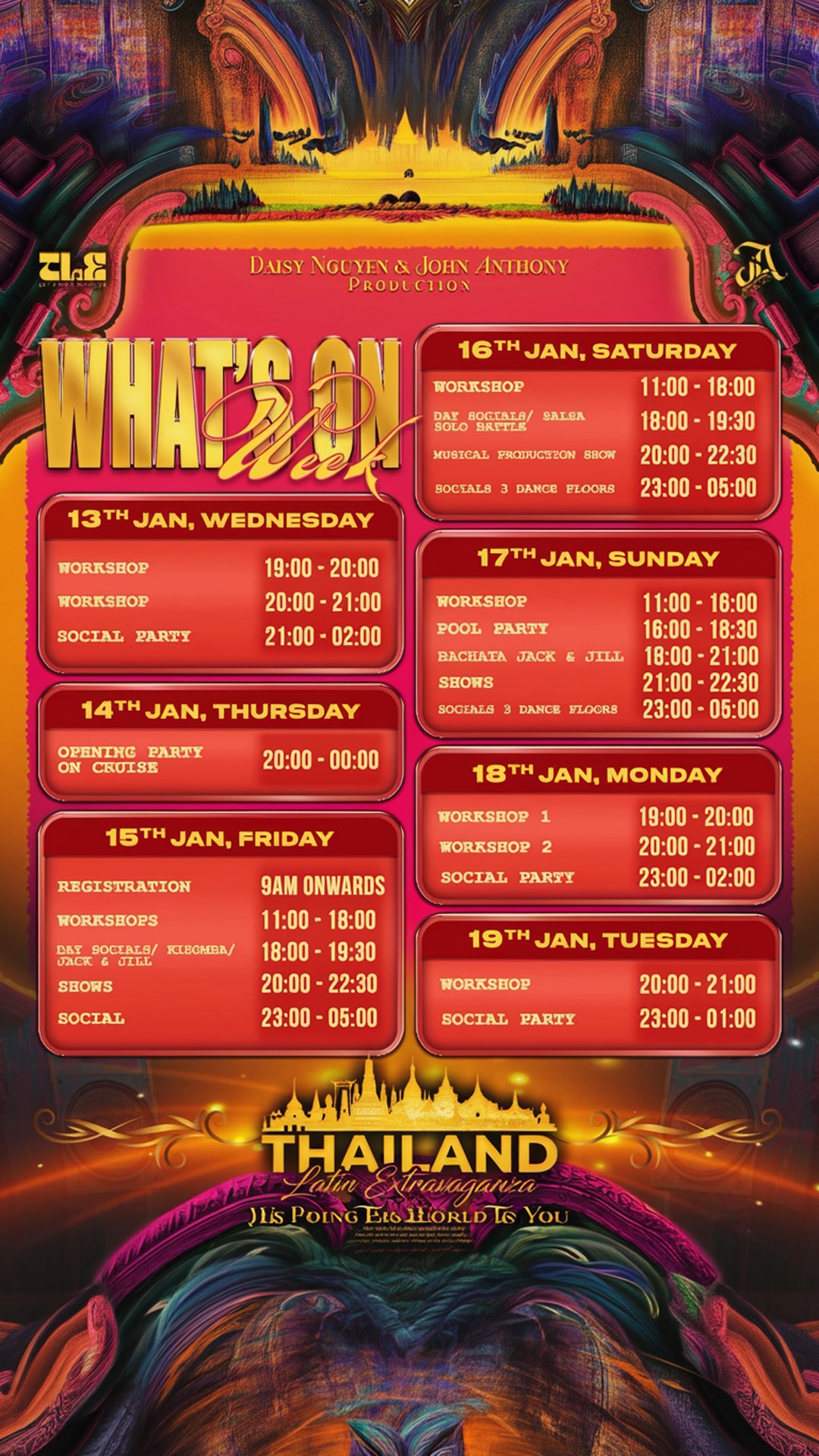 what's on thailand latin extravaganza