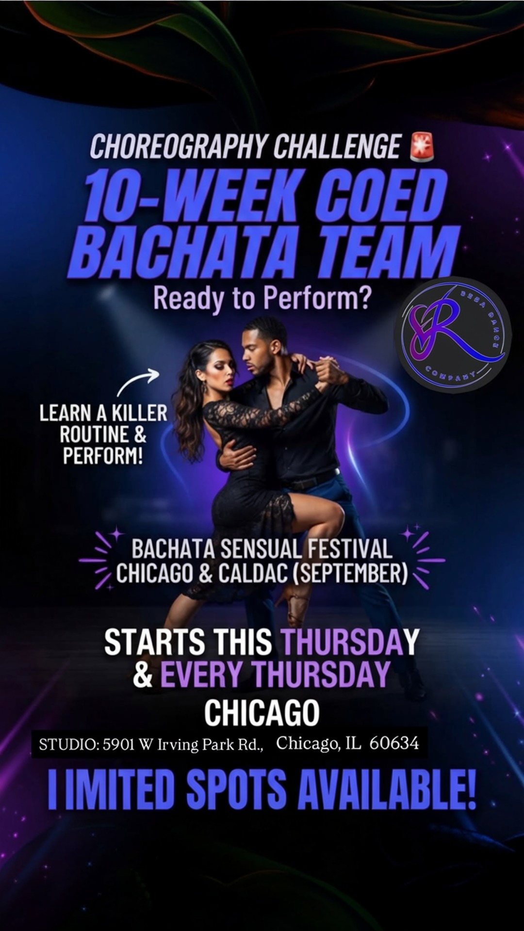 choreography challenge - 10-week coed bachata team