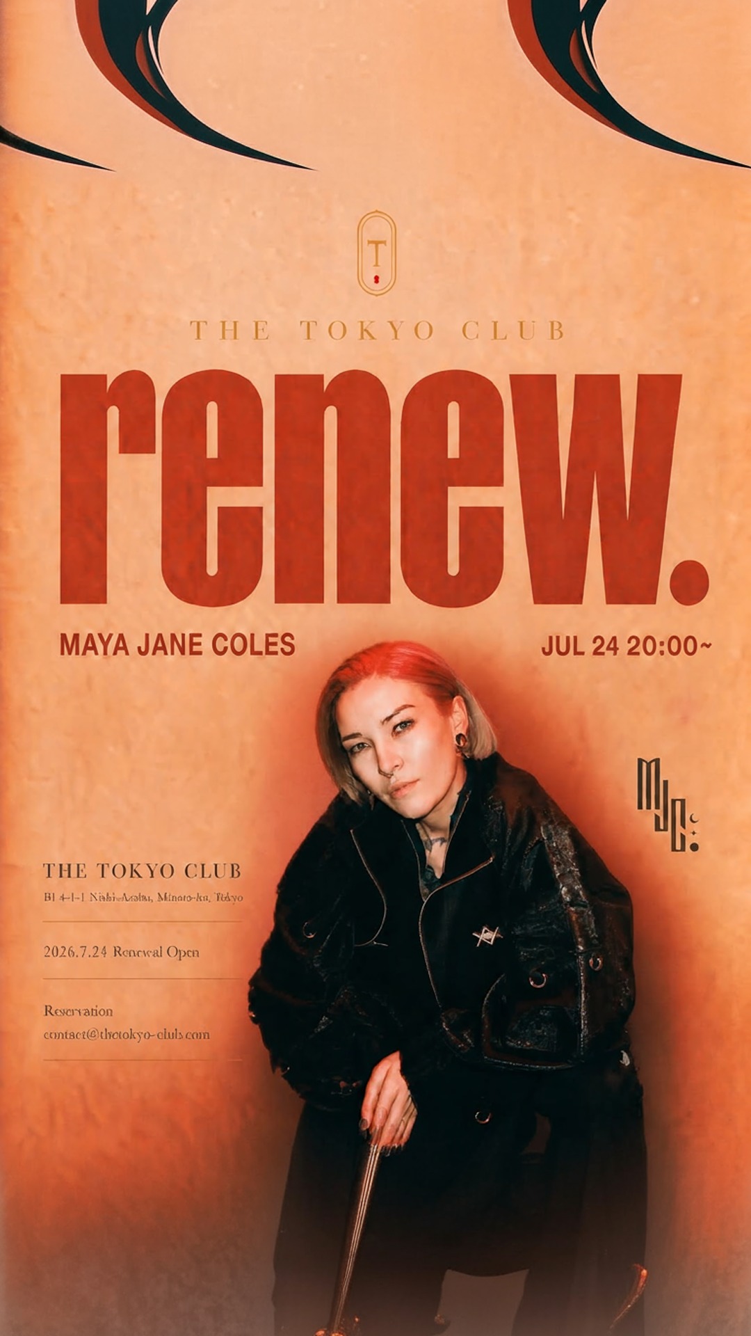 the tokyo club renewal opening - maya jane coles