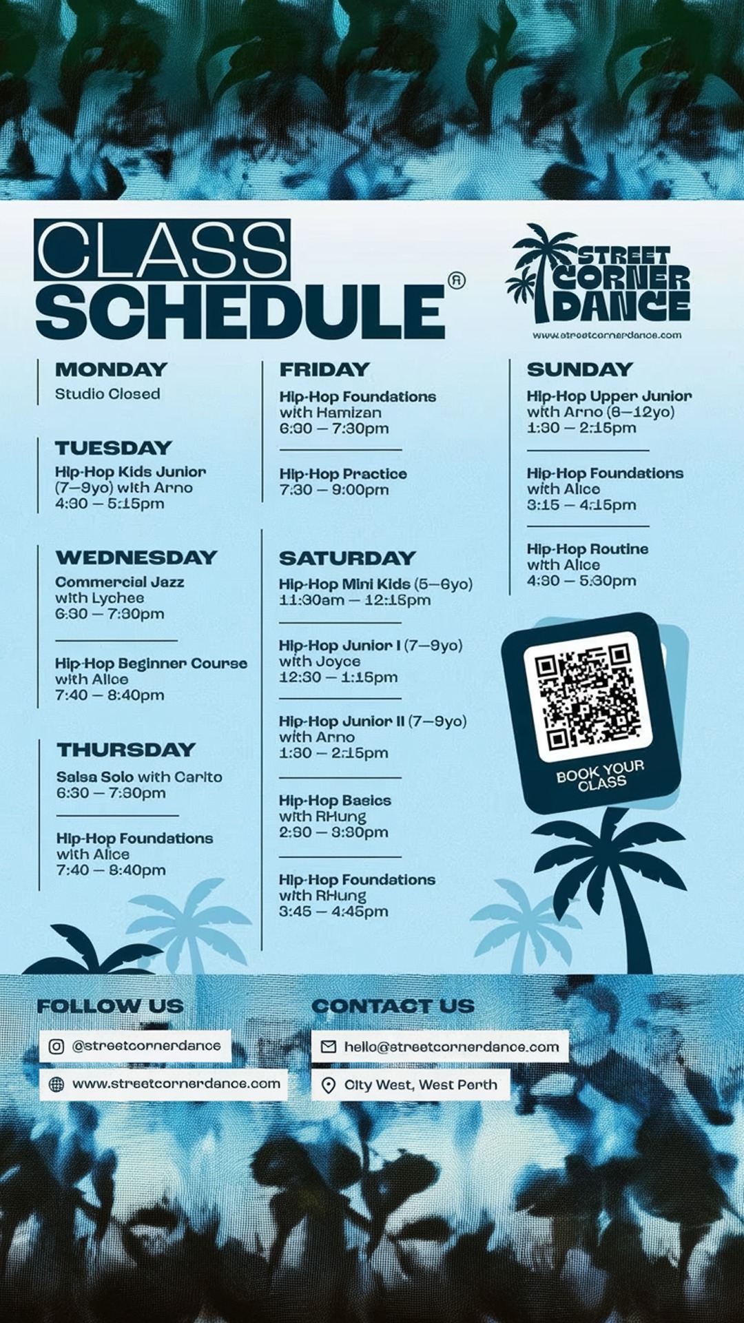 street corner dance class schedule