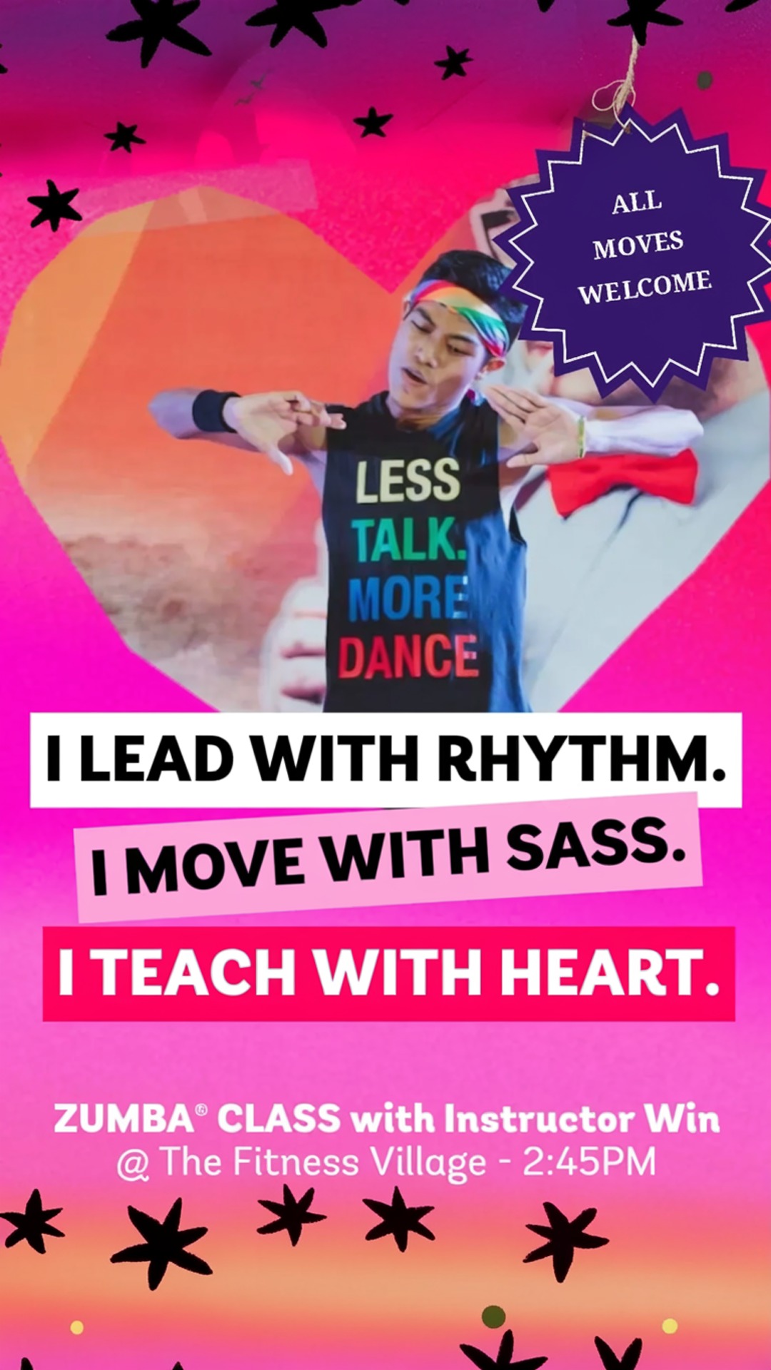 zumba class with instructor win