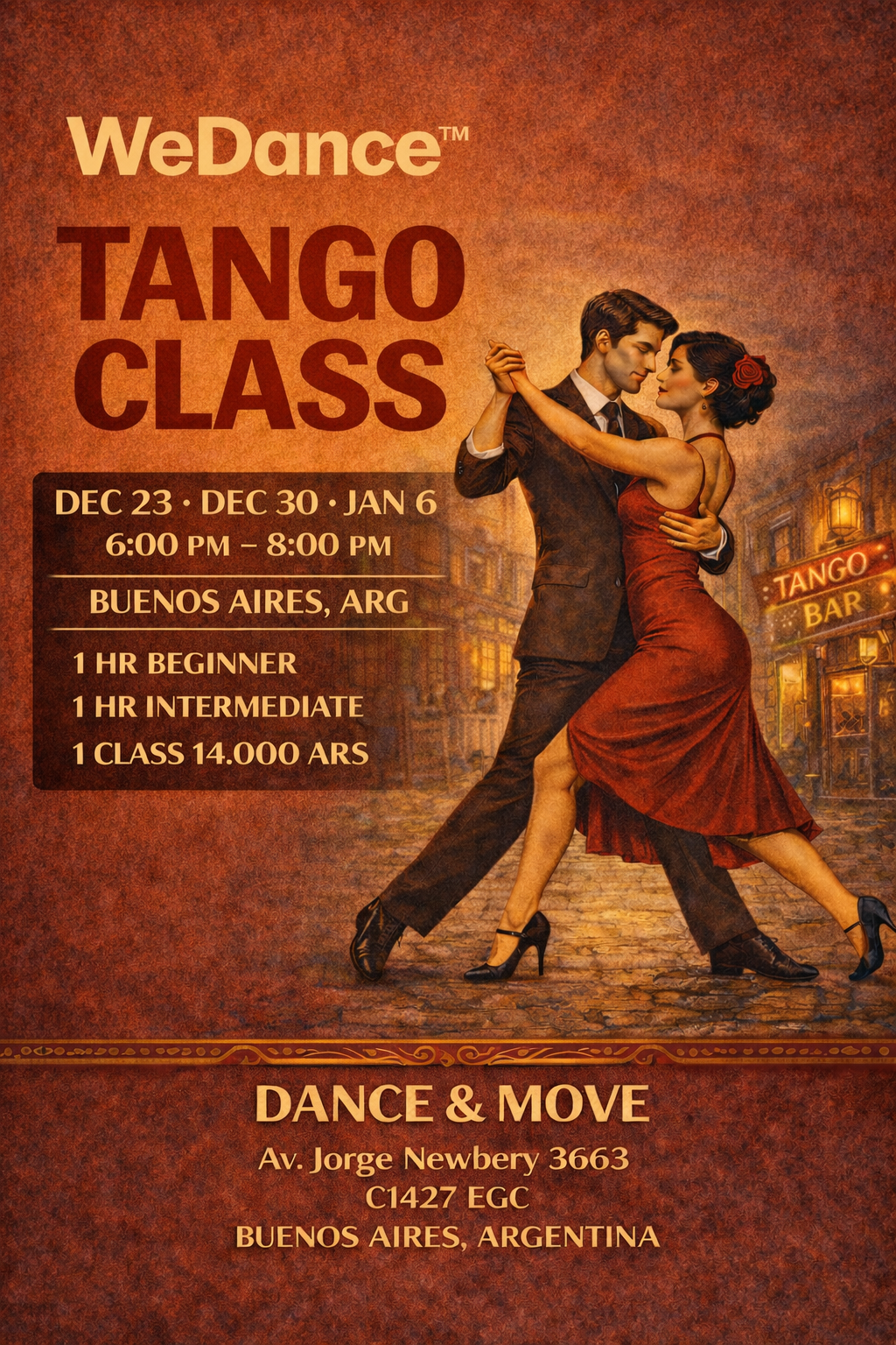 wedance tango class
