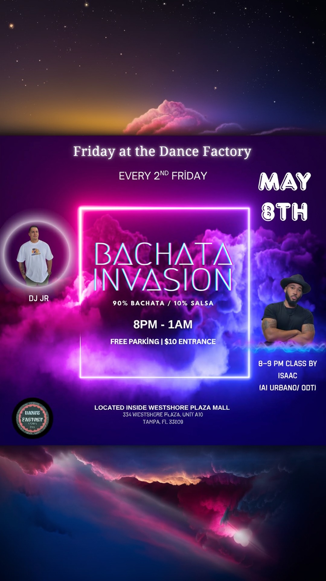 friday at the factory: bachata invasion @the dance factory tampa bay!