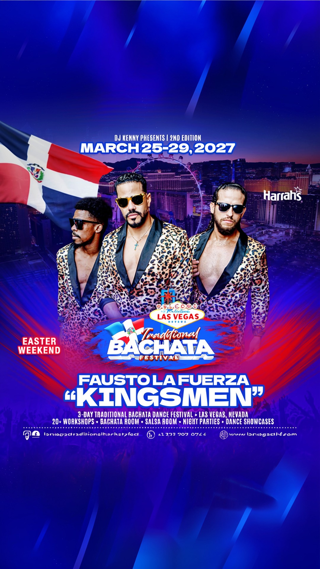 🇩🇴 las vegas traditional bachata festival - march 25 - 29, 2027 - easter weekend!