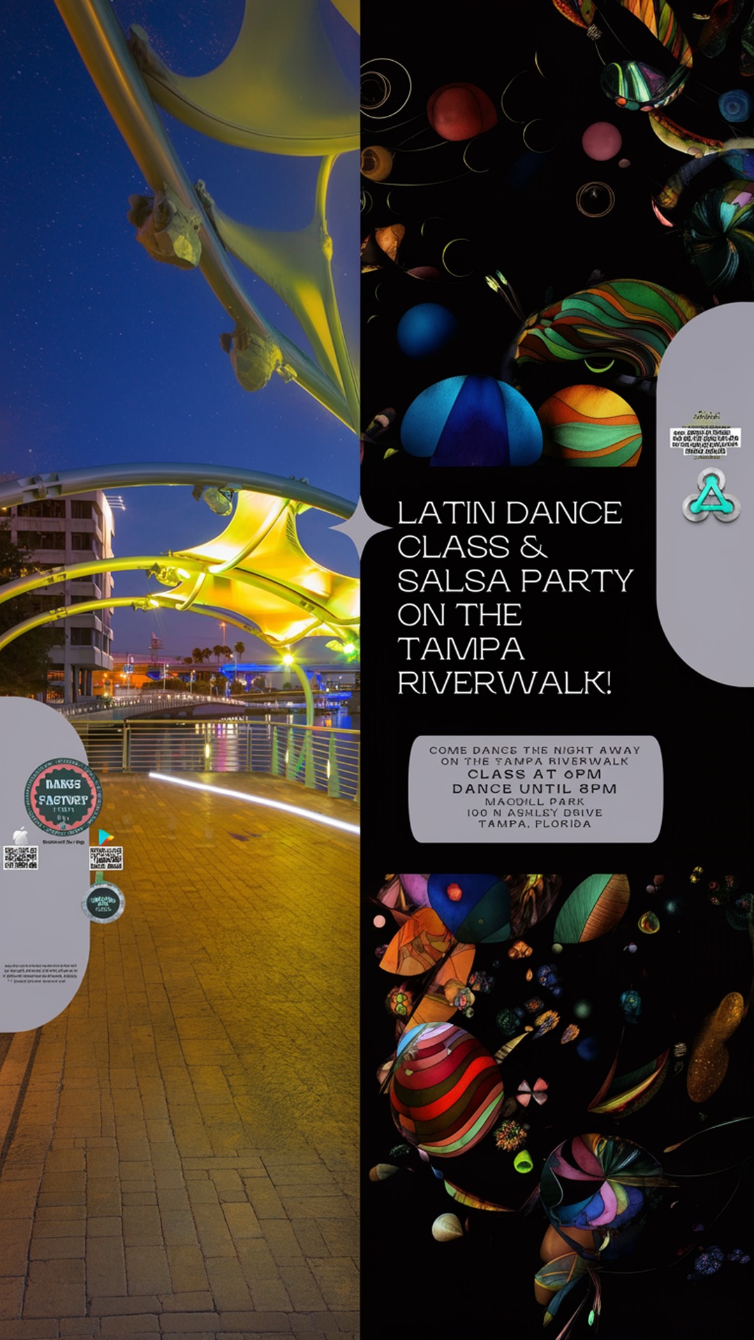 latin dance class & salsa dance party on the tampa riverwalk!