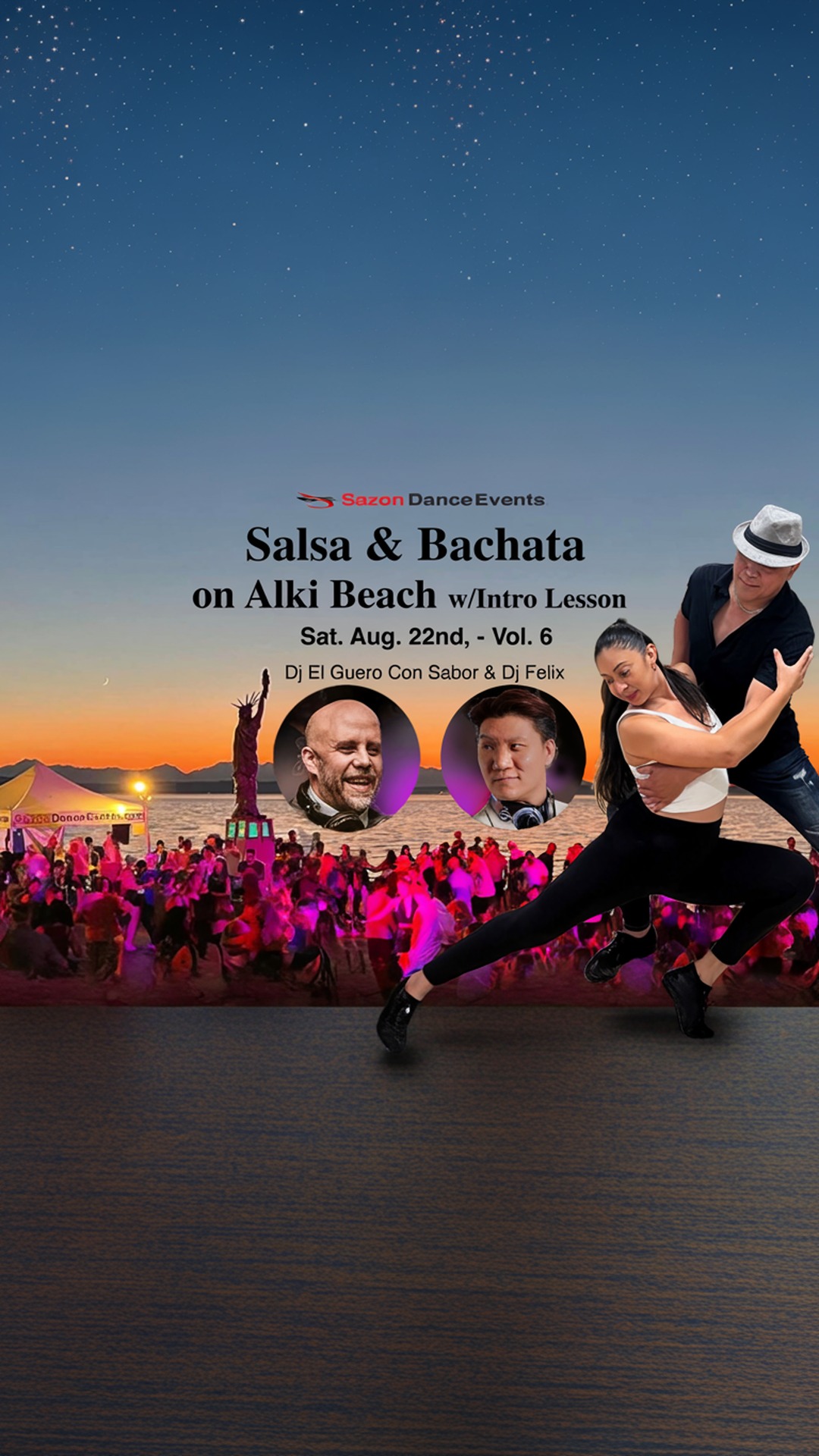 salsa & bachata on alki beach w/intro lesson vol. 6