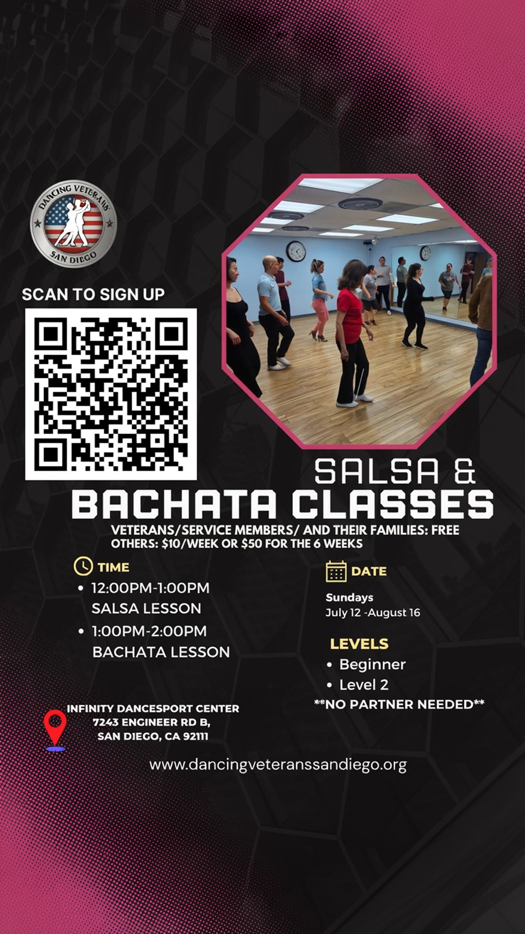 july/august salsa & bachata class series